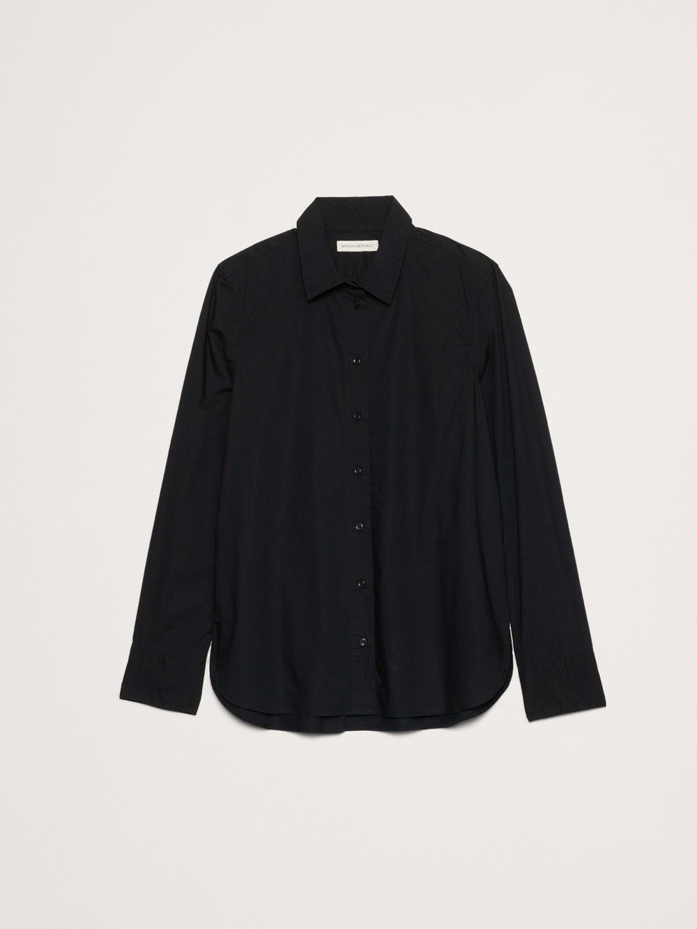 Banana Republic The Everyday Shirt in Cotton Poplin. Black. Large